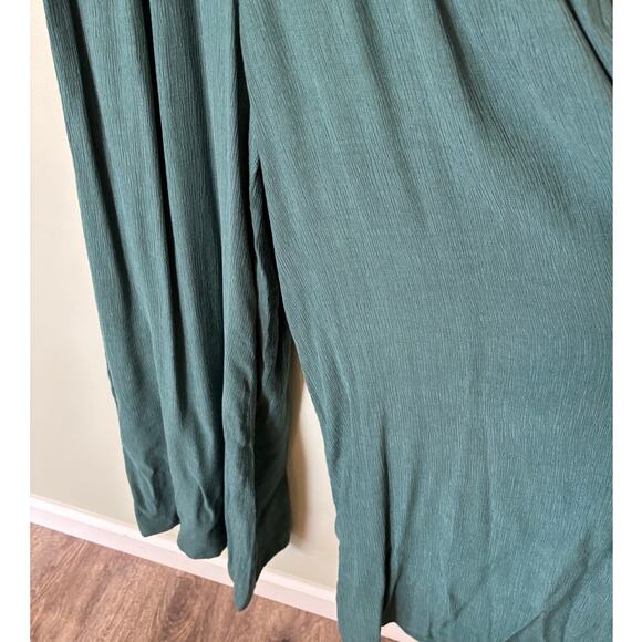 Anthropologie Bionda Plisse Jumpsuit Size Medium Turquoise - Picture 6 of 13